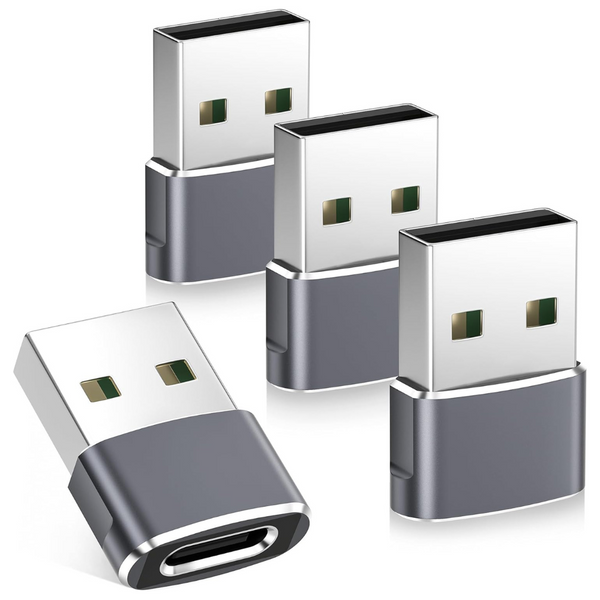 4-Pack Basesailor USB C Female To USB A Male Adapter