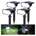 4-Pack Waterproof 2-Modes 49-LED Solar Spot Light