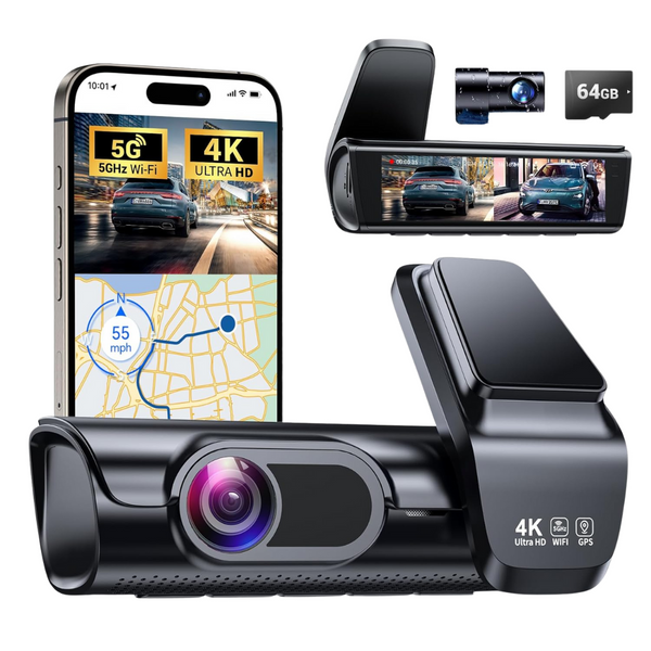 Ovaman K600 4K Front And Rear Dash Cam With Free 32G SD Card