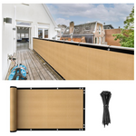 3'x16' UV-Proof Mesh Fence Cover With Grommets