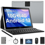 10.1" 64GB Wi-Fi Android Tablet With Keyboard, Mouse, Stylus & Case