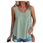 Women's Eyelet Embroidery Tank Tops