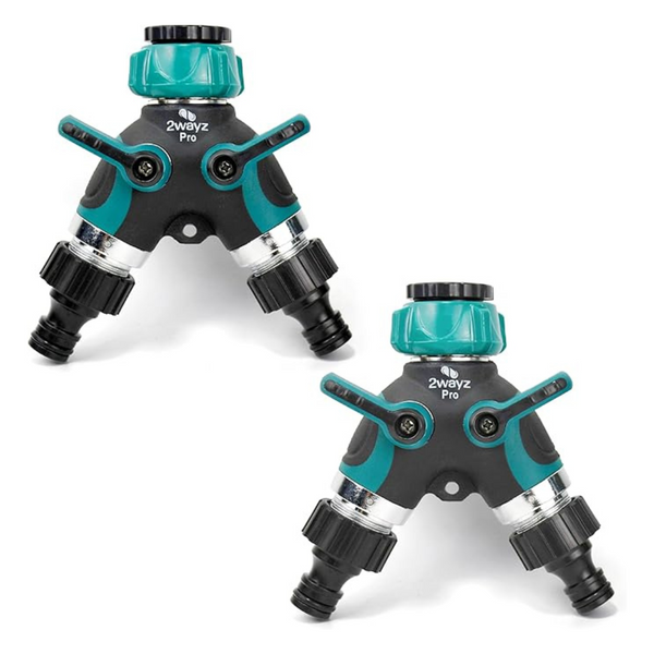 2-Pack 2WAYZ All-Metal Garden Hose Splitter
