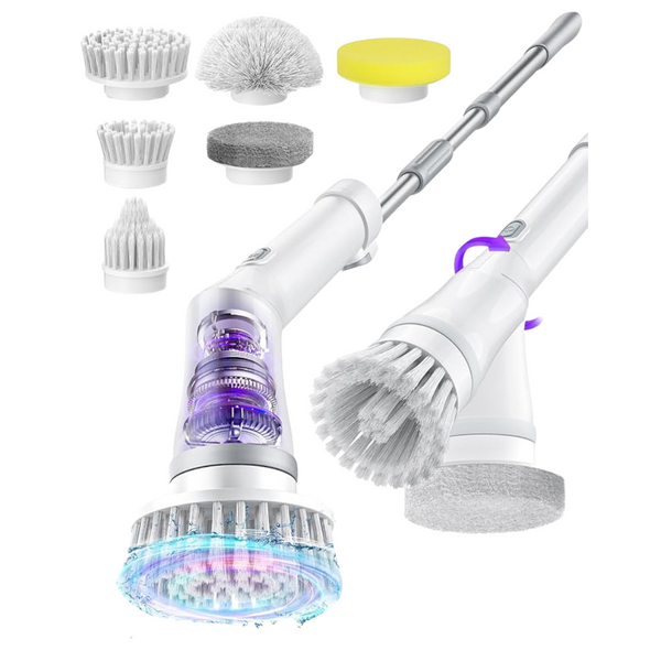 Cordless IPX7 Waterproof Electric Spin Scrubber Cleaning Brush