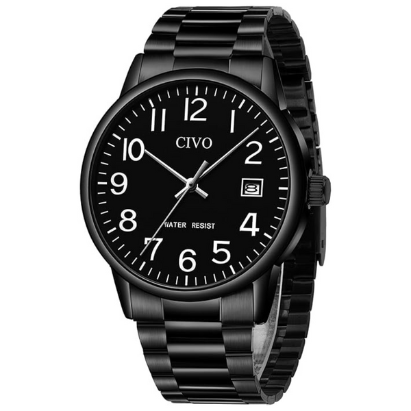 Men's Stainless Steel Analog Quartz Wrist Watch