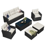 Winston Porter 6-piece Outdoor Conversation Sectional Set