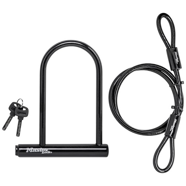 Master Lock 7.25" U Lock With Looped End Cable