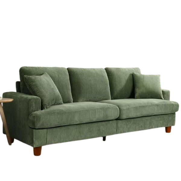 Neche 87" Corduroy Comfy Upholstered Sofa with Extra Deep Seats