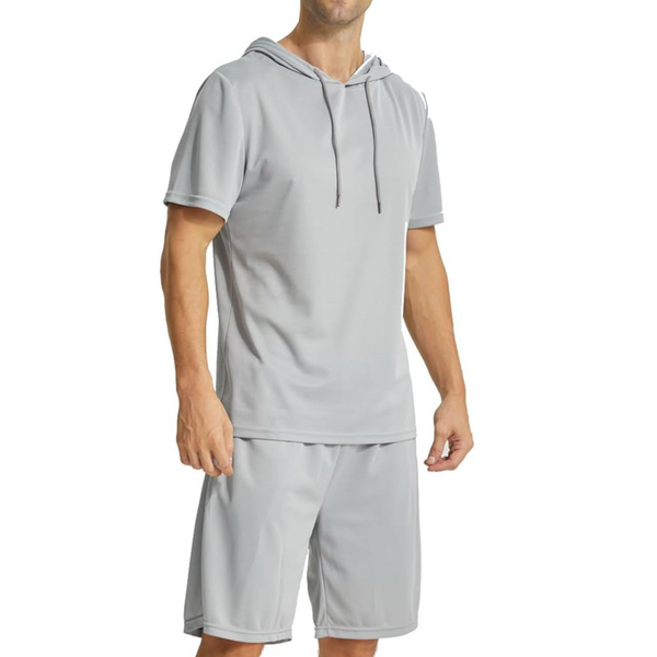 Men's 2 Piece Casual Short Athletic Tracksuit Set