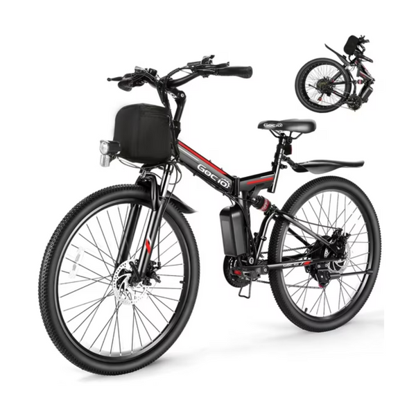 Gocio 500W 26" Adult Electric Bicycles Foldable Ebike (3 Colors)