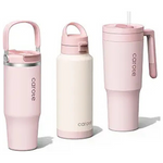 3-Pack Insulated Stainless Steel Water Bottles w/ Straw (32/32/40 oz)