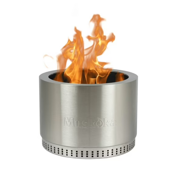 19.5" Stainless Steel Smokeless Wood Burning Fire Pit