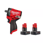 Milwaukee 2563-20 M12 FUEL 12V 1/2" Stubby Impact Wrench + 2-Pack 3.0 Ah Battery