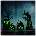 3-Pack Metal Warerproof Scary Witch Outdoor Decorations