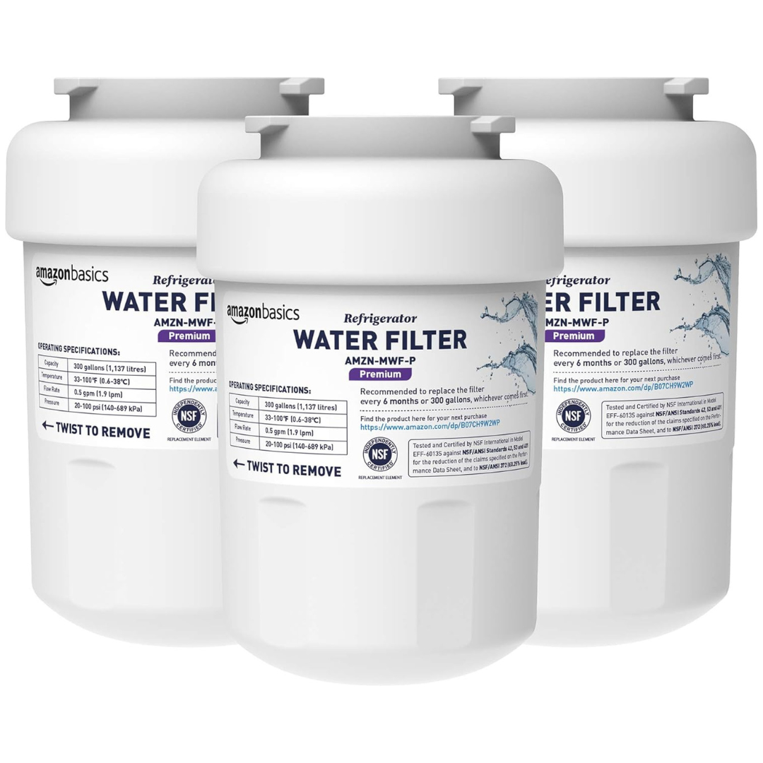 Amazon Basics Replacement GE MWF Refrigerator Water Filter