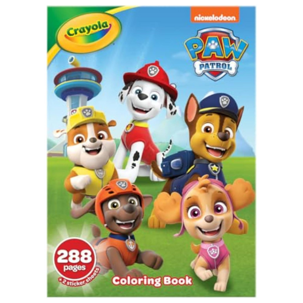 288-Pg Crayola PAW Patrol Coloring Book With Stickers