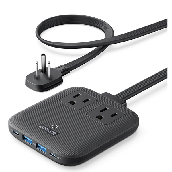 Anker 6-in-1 67W Max USB-C Power Strip W/Flat Plug & 5ft Cord