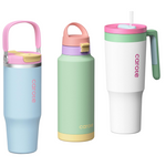 3-Pack Insulated Stainless Steel Water Bottles (32/32/40 Oz)