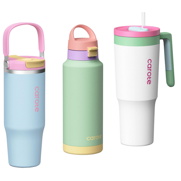 3-Pack Insulated Stainless Steel Water Bottles (32/32/40 Oz)