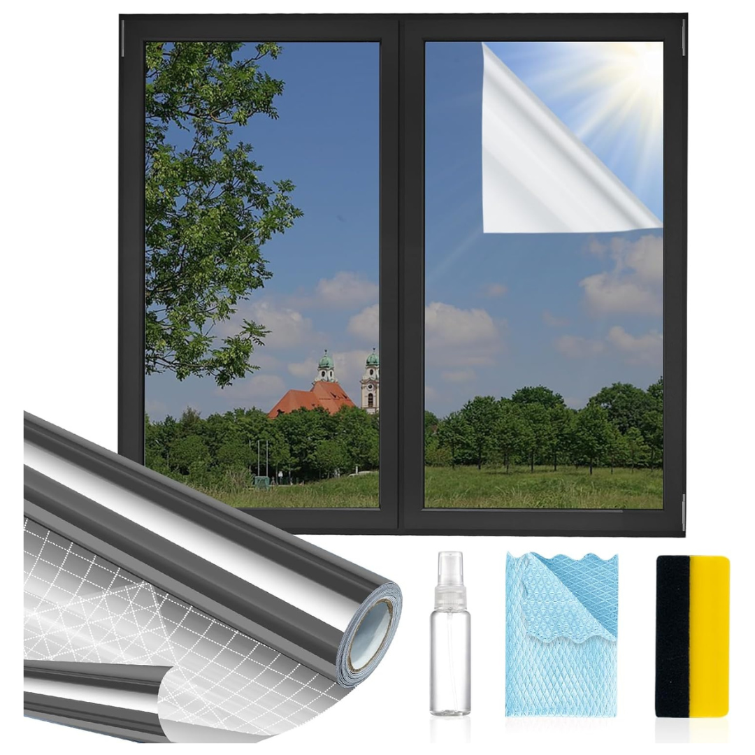 UV Sun Blocking Window Privacy Film (17.5" x 6.5ft)