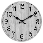 8" Silent Non Ticking Country Round Wooden Wall Clock