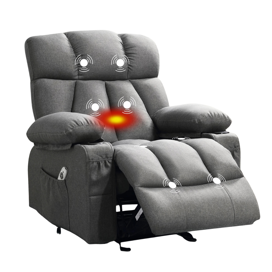 Heavy Duty Manual Recliner Chair With Heat Therapy