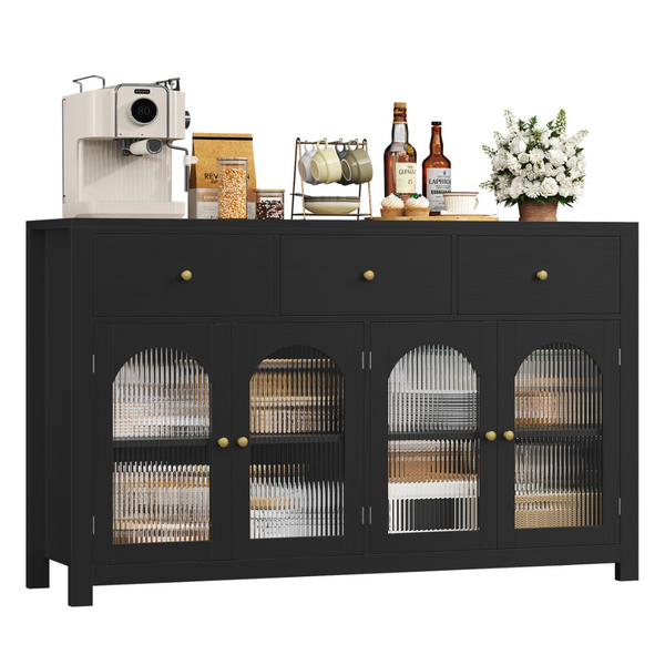 Wade Logan Bonnetta 55.1"W Modern Buffet Cabinet (2 Colors)