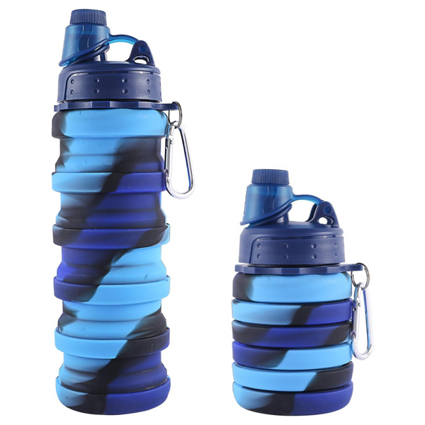 Rainbow Collapsible Reusable Silicone Foldable Water Bottles