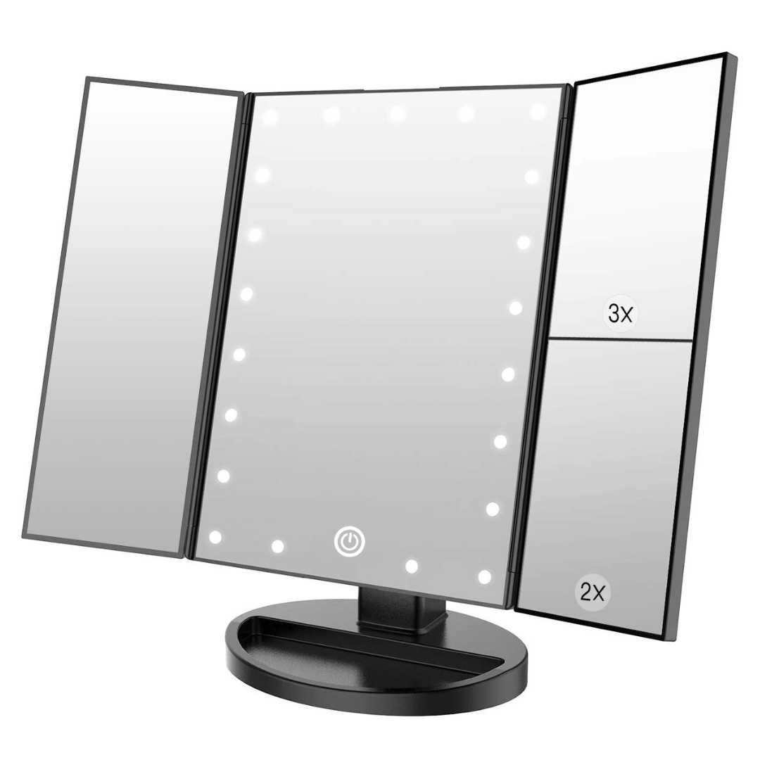 Touch Screen Makeup Mirror With 21 LED Lights