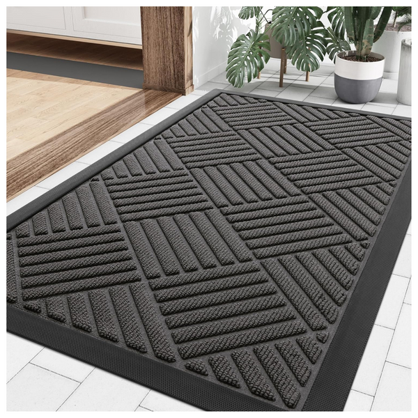29.5"x17" Smiry Heavy Duty Natural Rubber Doormat
