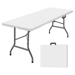 6-Ft Leumius Multipurpose Indoor/Outdoor Folding Table (White)