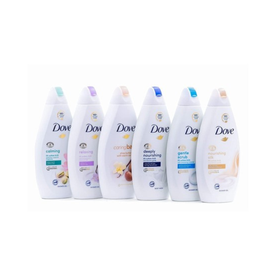 6-Pack 16.9oz Dove Body Wash Shower Gel