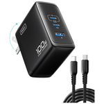 Iniu 3-Port 100W Compact Foldable GaN USB C Wall Charger