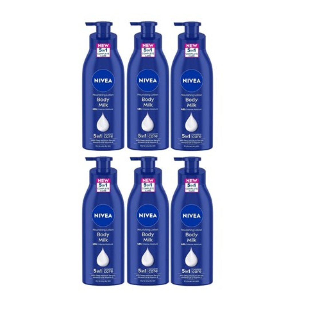 6-Pack Nivea 400ml Richly Nourishing Lotion Body Milk