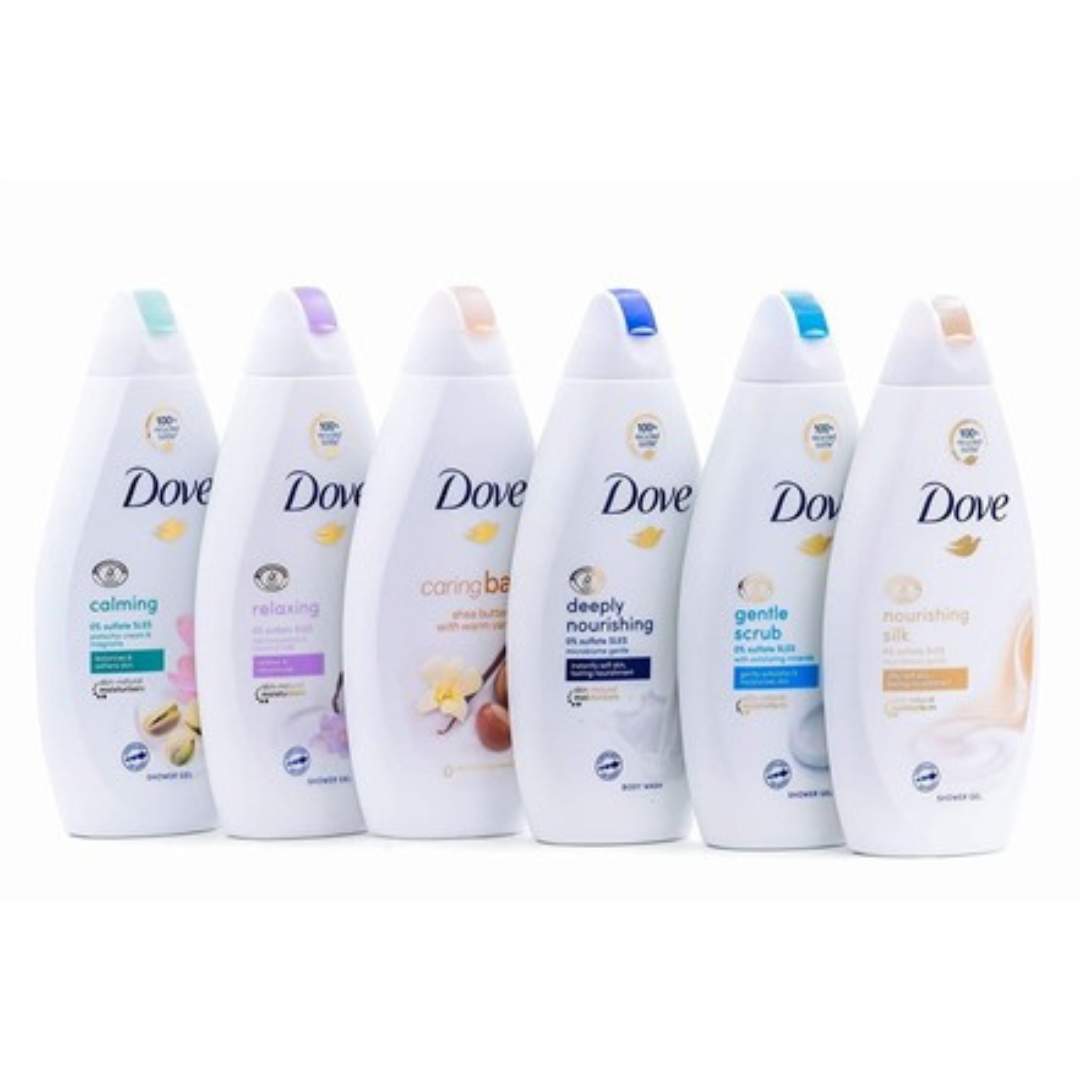 6-Pack 16.9oz Dove Body Wash Shower Gel