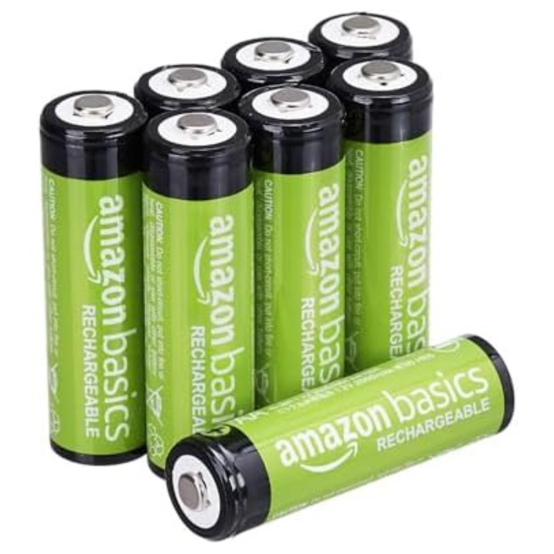 8-Count AmazonBasics 2000mAh NiMH Rechargeable AA Batteries