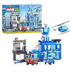 822-Piece MAX Adventure Police Headquarters Playset Toys