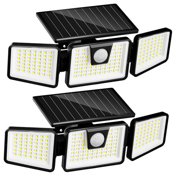 2-Pack IP65 Waterproof 156 LED Motion Sensor Solar Lights