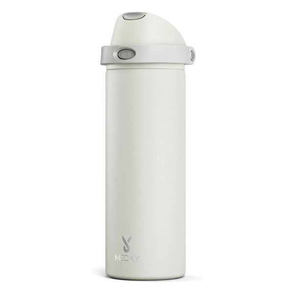 24oz Meoky Insulated Stainless Steel Water Bottle with Leak-Proof Straw Lid