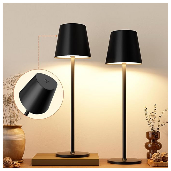 2-Pack Kakanuo 5000mAh Rechargeable Cordless LED Table Lamps