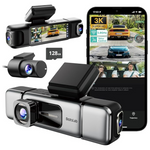 3K 4 Channel Front And Rear Inside Car Dash Camera