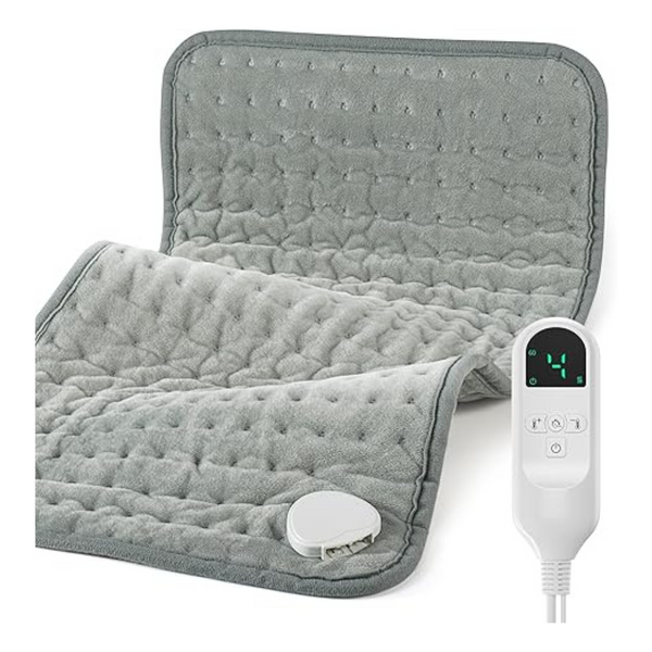 12"x24" Electric Heating Pad With 6 Heat Settings And 4 Timers For Pain Relief