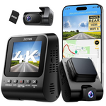 4K+1080P FHD Dual Dash Camera With Free 64GB Card