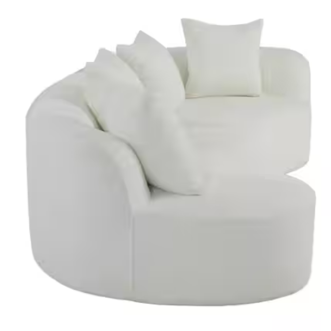 Haven Modern Boucle Fabric Upholstered 5-Seater Sectional Sofa