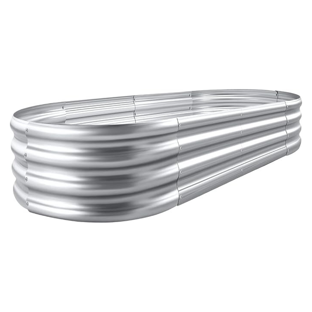 Land Guard 4' x 2' Galvanized Raised Garden Bed Planter Box Kit