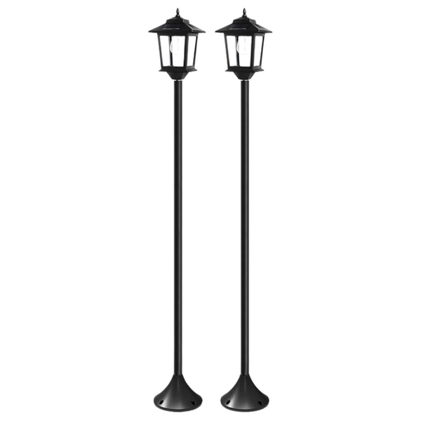 2-Pack Waterproof 63" 4-Solar Panels Lamp Post Lights