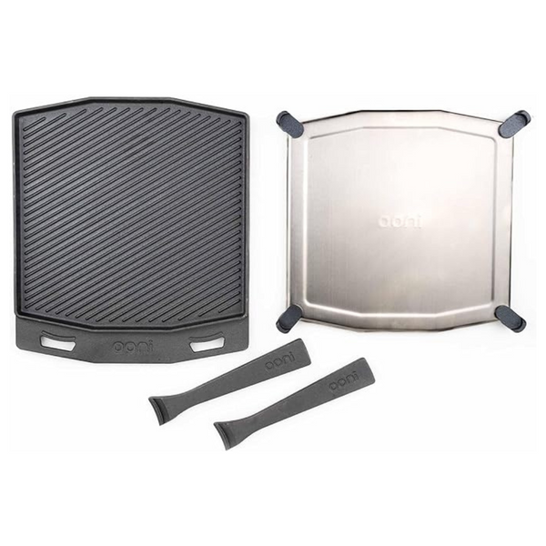 Ooni Cast Iron Dual-Sided Grizzler Plate (13.6" x 12.5")