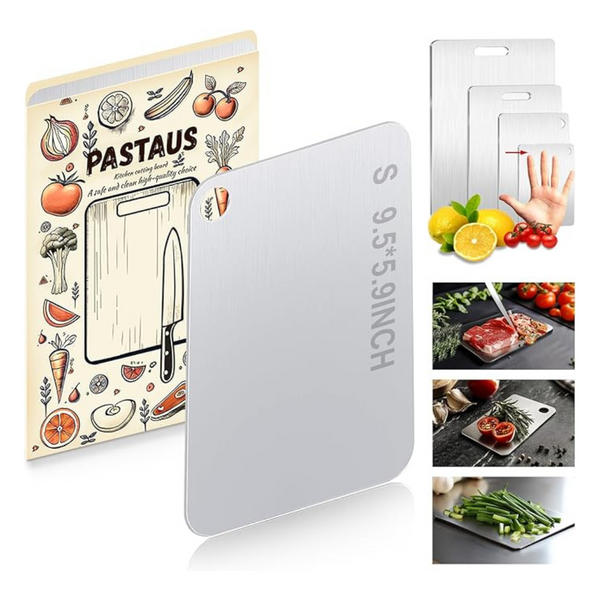 Double Sided Stainless Steel Cutting Board (9.5" x 5.9")