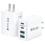 2-Pack 4 Ports 40W USBC Wall Charger Plug