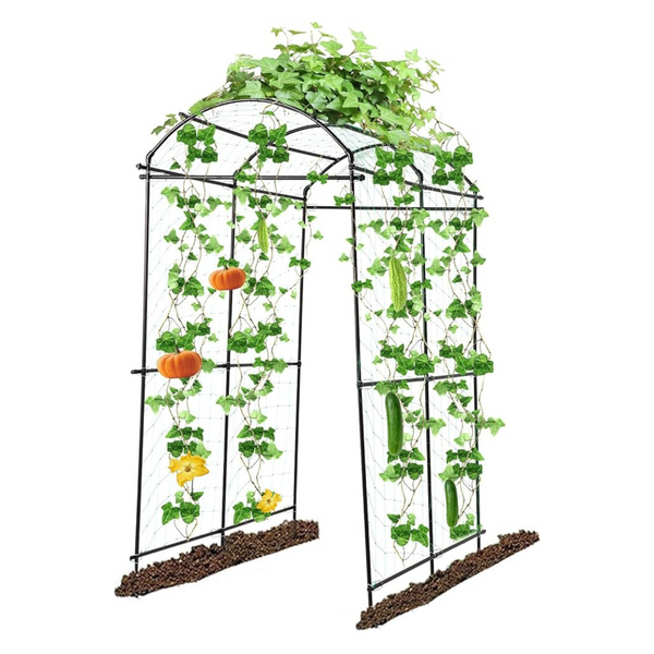 7ft Garden Arch PE-Coated Steel Walkway Climbing Trellis